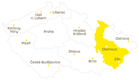 Mapa regionů České republiky